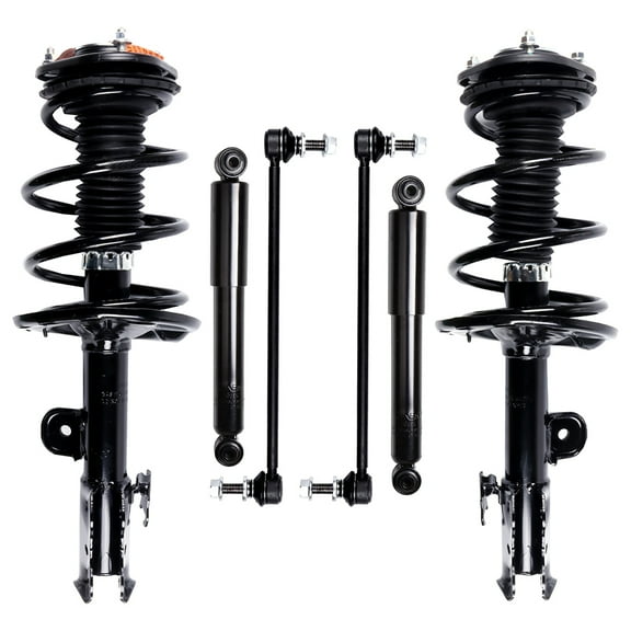 CCIYU Complete Suspension Kit Fits 2006 2007 2008 2009 2010 2011 2012 for Toyota RAV4 Includes Front Strut Spring Assembly Rear shock absorber Stabilizer Bar Link