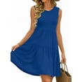 thumbnail image 3 of UVN Summer Tank Dresses for Women Crew Neck Flowy Midi Ladies Beach Dresses Casual Sleeveless Sundresses with Pockets, 3 of 9