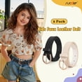 thumbnail image 3 of SUOSDEY Girls Leather Belts,Kids Skinny Belt for School Uniforms Gift 2Pack, 3 of 7