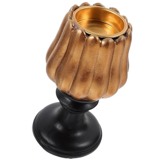 Halloween Table Centerpiece Pumpkin Shaped Candle Holder For Holiday Celebrations Home Decor 12.50X7.00X7.00CM 1Set