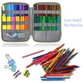 thumbnail image 3 of Estuche para lápices de colores con 96 ranuras, gran capacidad, organizador de bolígrafos y portalápices con cremallera (oso de baño), 3 of 4