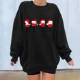 thumbnail image 2 of skpabo Christmas Sweatshirts for Women Ladies Christmas Tops Xmas Cute Snowman Printed Pullover Classic Crew Neck Pullover Casual Loose Jumper Sweatshirt Baggy Sweater, 2 of 5