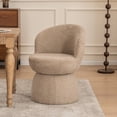 thumbnail image 4 of Kidol & Shellder Swivel Accent Chair 4PCS Modern Barrel Chair Soft Fabric Upholstered Lounge Chair for Living Room, Bedroom & Small Spaces, Coffee (Easy Assembly & Space-Saving Design), 4 of 8