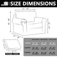 thumbnail image 6 of TOPCHANCES Stretch Sofa Covers Armchair Couch Slipcover Protector with Cushion Cover (Chocolate, For Armchair), 6 of 12
