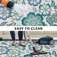 thumbnail image 5 of Teal Paisley Pattern Outdoor Rug for Patio/Deck/Porch, Non-Slip Large Area Rug 3 x 5 Ft, Boho Ethnic Floral Traditional Indoor Outdoor Rugs Washable Area Rugs, Reversible Camping Rug Carpet Runner, 5 of 8