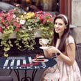 thumbnail image 4 of Elastic Fitted Round Tablecloth, Navy Blue American Flag Waterproof Stretch Table Cover for 55"-60" Tables, Abstract Red Hockey Stripes Us Flag Washable Outdoor Tablecloths for Patio, Picnic, Camping, 4 of 9