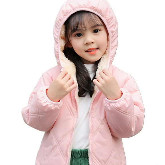 XBASW Kids Baby Winter Fleece Jacket Thick Warm Coat Hooded Windproof Zipper Outwear for Boys Girls 1-6 Years