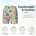 thumbnail image 5 of Balery Cartoon Flowers Mens Swim Trunks Swim Shorts for Men Quick Dry Inseam Beach Shorts with Compression Liner Pocket-Large, 5 of 9