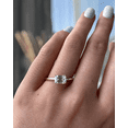 thumbnail image 5 of ESTE ORIGIN 2Ct Emerald Cut Lab-Grown Diamond Solitaire Ring in 18K White Gold - East West Emerald Ring for Women - Emerald Engagement Ring, US 9., 5 of 9