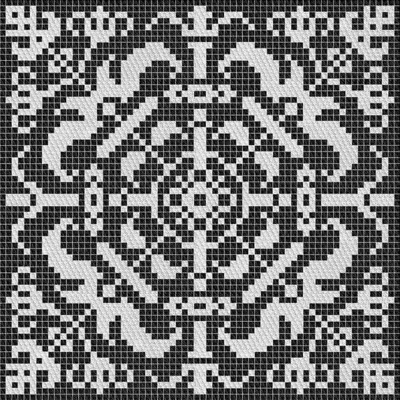 Ahgly Company Indoor Square Patterned Gray Novelty Area Rugs, 6' Square