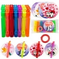 thumbnail image 1 of Adeeing 28 Packs Valentines Day Gift Cards with Mini Bubble Wands for Kids Valentine Party Favor Toys, Valentine's Classroom Exchange, 1 of 8
