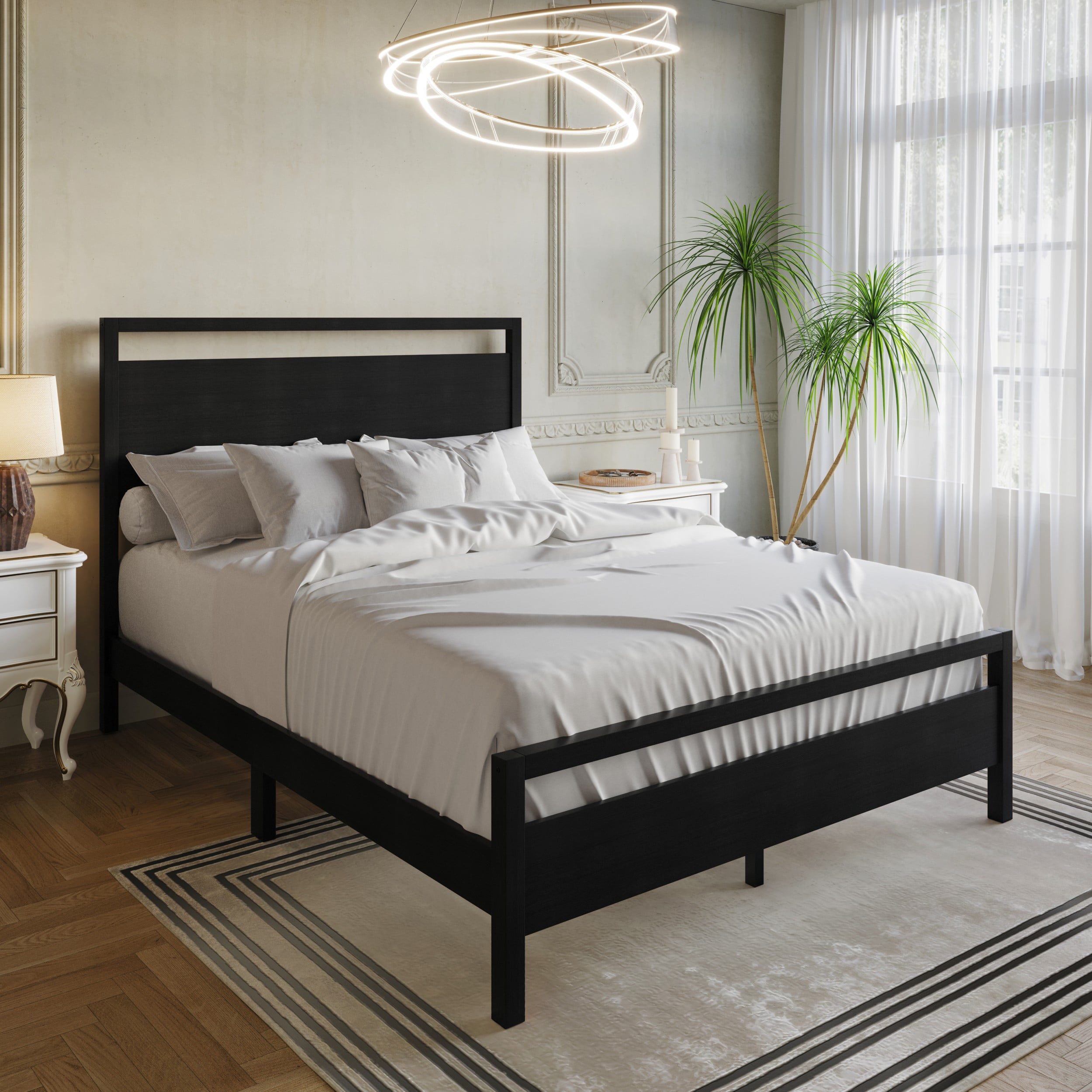 Ontario Panel Bed for Adult, Clean and Chic Modern Bed Frame, Perfect for Cozy Setups, Neutral Homes & Simple Interior Styles, Box Spring Required