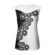 thumbnail image 4 of Camiseta sin mangas de encaje con estampado de mujer Camiseta sin mangas de empalme de cuello redondo Camiseta ligera y cómoda delgada OAVQHLG3B Store lin121212, 4 of 5