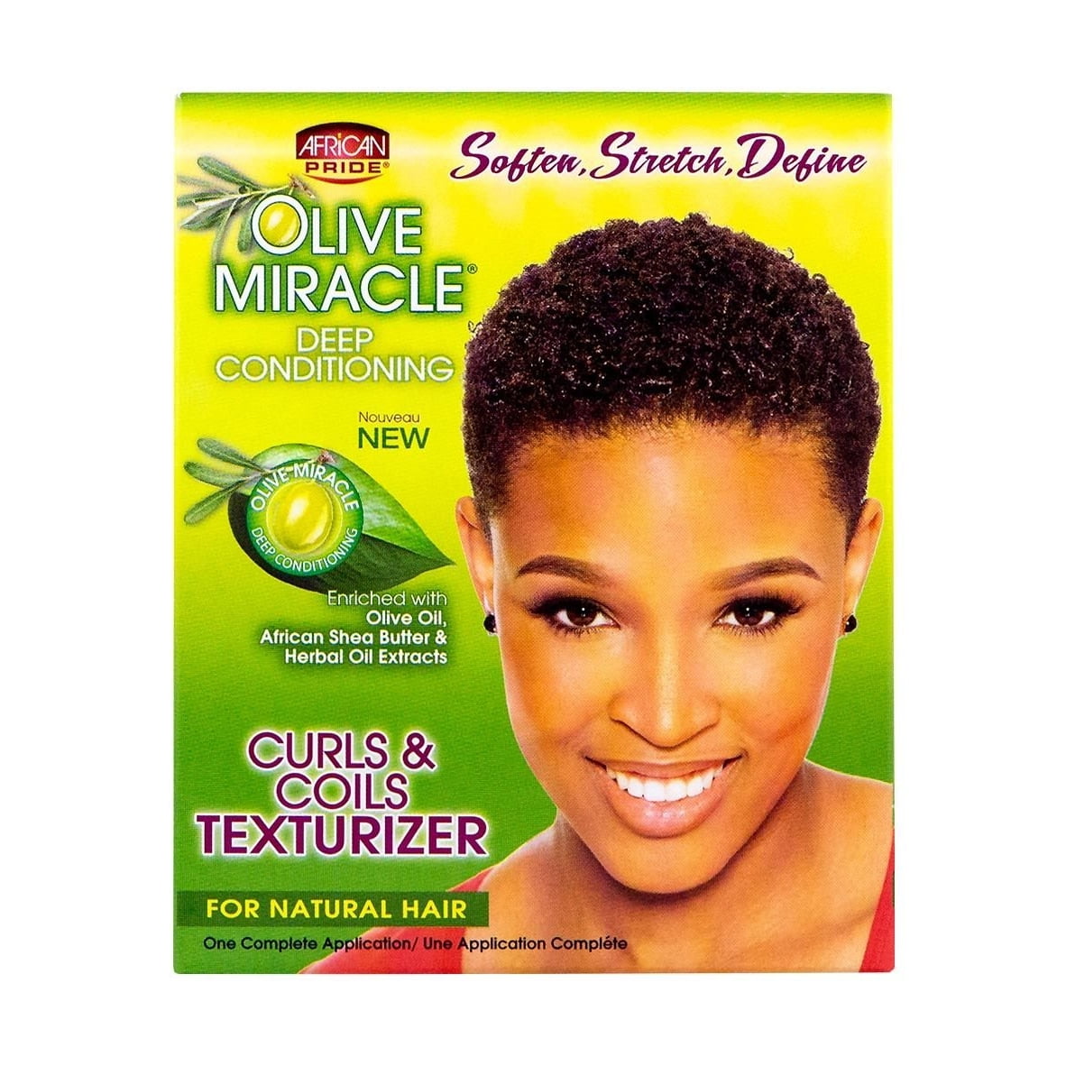 African Pride Olive Miracle Texturizer Curls Coils 1 App,12 packs