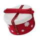 thumbnail image 4 of Cesta de regalo navideña, cesta debajo del estante, cesta de almacenamiento para festivales, cesta tejida decorativa Rojo 22x12cm, 4 of 9