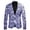 Blazer 216#Blue, variant on Carnival Suit Jacket for Men Glitter Print Jacket Celebration Stylish Shiny Stretch Slim Fit Dress Coat Travel Party Business Formal