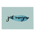 thumbnail image 2 of Inspirational Cutting Board, Words Just Imagine on Watercolor Effect Drop for Work Office Home, Decorative Tempered Glass Cutting and Serving Board, Large Size, Blue Black and White, by Ambesonne, 2 of 5