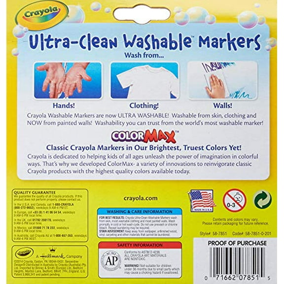 Crayola Ultraclean Broadline Classic Washable Markers (2-Pack)
