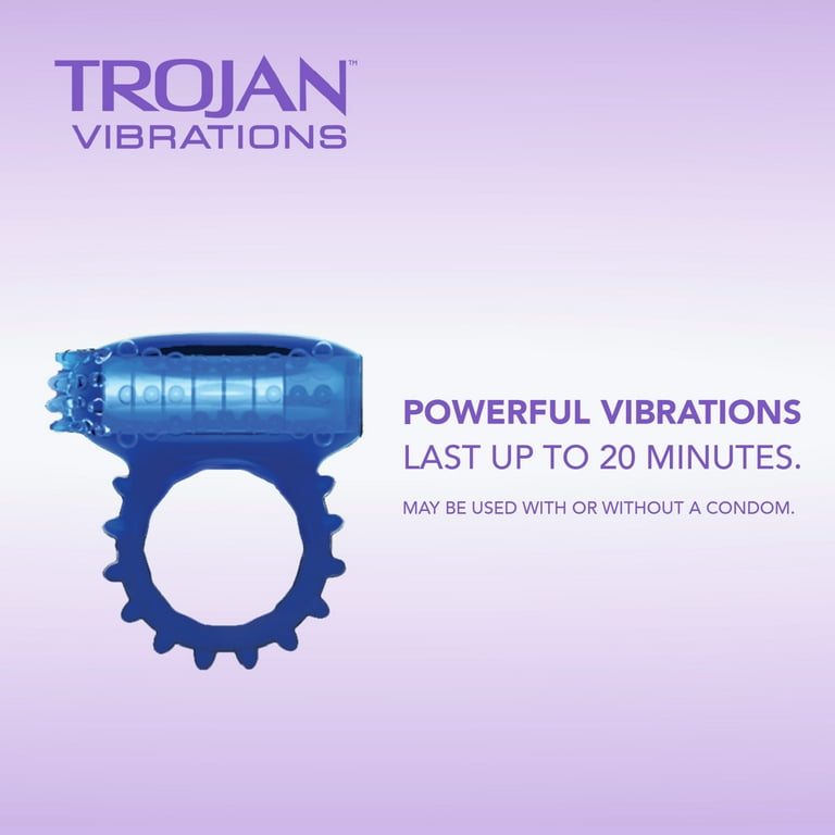 tandem trojan vibrations walmart Trojan Vibrations 2-in-1 Vibrating Ring Plus Finger Massager
