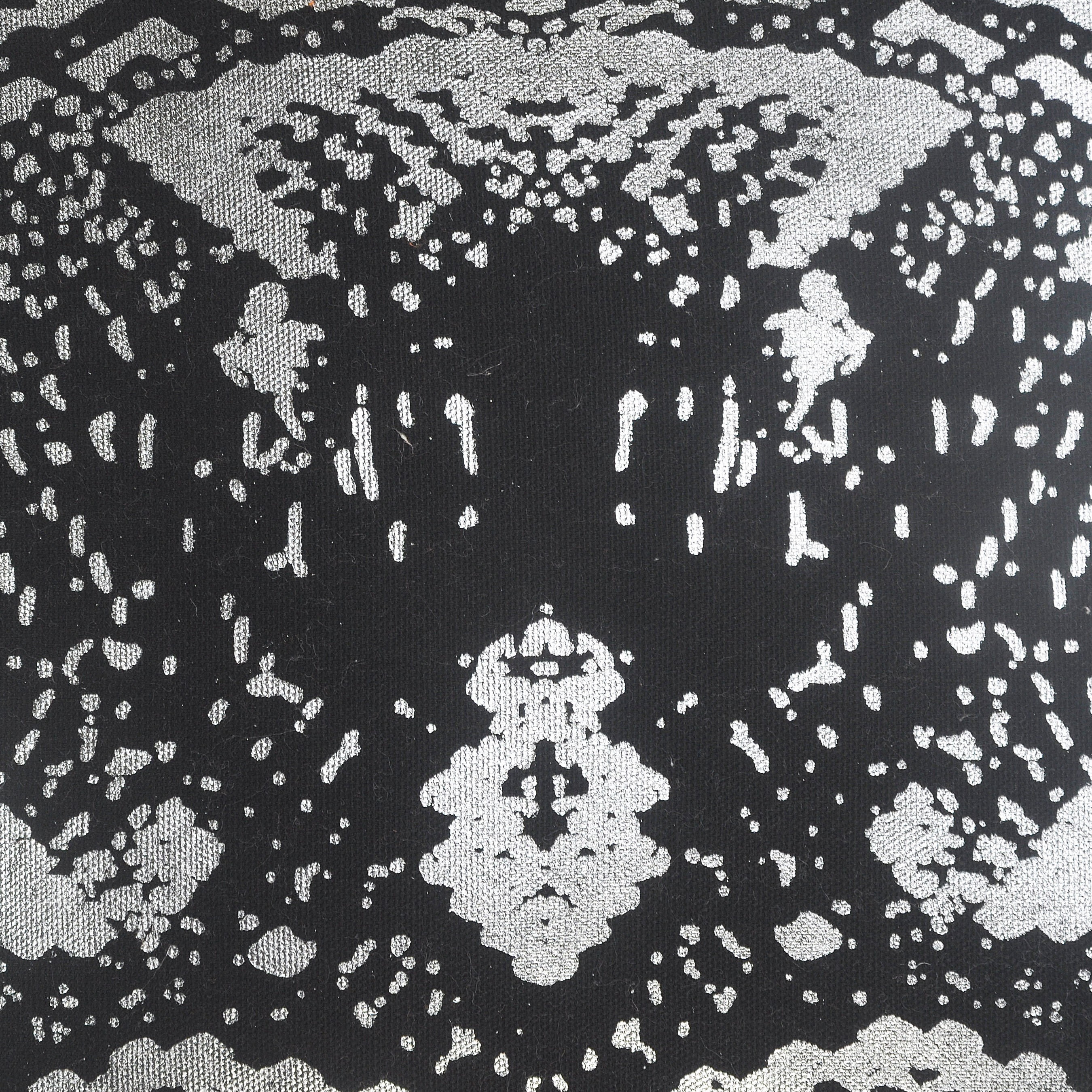 Ox Bay 20" x 20" Black/ Silver Animal Organic Cotton Pillow Cover
