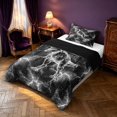 thumbnail image 2 of Manfei Sketch T-Rex Wildlife Twin Comforter Sets,Vintage Lightning Bedding Set,Gray Black,Black Reversible,2pcs,1 Comforter and 1 Pillowcase, 2 of 7