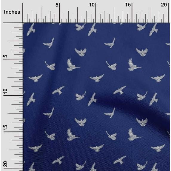oneOone Viscose Jersey Fabric Bird Ikat Print Fabric BTY 60 Inch Wide