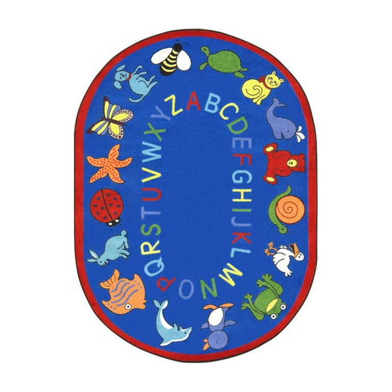 Joy Carpets Earthworks 5 x 8 Multi-color Indoor Kids Area Rug Joy Carpets Earthworks 5 x 8 Multi-color Indoor Kids Area Rug