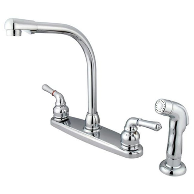 Kingston Brass KB751SP Robinet de Cuisine à Arc Haut 8 Po avec Pulvérisateur