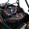thumbnail image 2 of ZIATUBLES 2-Pack UTV Seat Covers with American Flag Bald Eagle Print, Waterproof Scratch-Resistant Polyester Protectors for Kawasaki Mule Bench Seats, Easy to Clean UTV Decor Accessories Part, 2 of 8