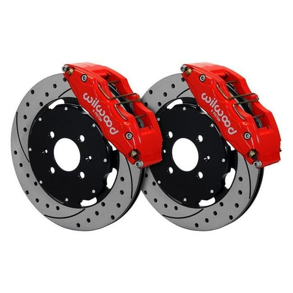 Wilwood WLD140-10736-DR Street Performance Drilled & Slotted Rotor DynaPro Caliper Front Brake Kit - 12.19 in.