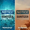 thumbnail image 5 of (2 Pack) Sanitizer OSHA Notice Sign 14 Inch X 10 Inch Vinyl Label Decal Sticker Weather Resistant, UV Protected for Workplace, Business, and Construction Site, Made in the USA, 5 of 7