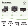 thumbnail image 2 of STARY 7 Pieces Outdoor Conversation Set, Patio Sectional PE Rattan Furniture Set for Backyard, Grey, 2 of 8