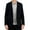 black, variant on Mens Modern Knit Two Button Blazer Jacket, Blue, Small