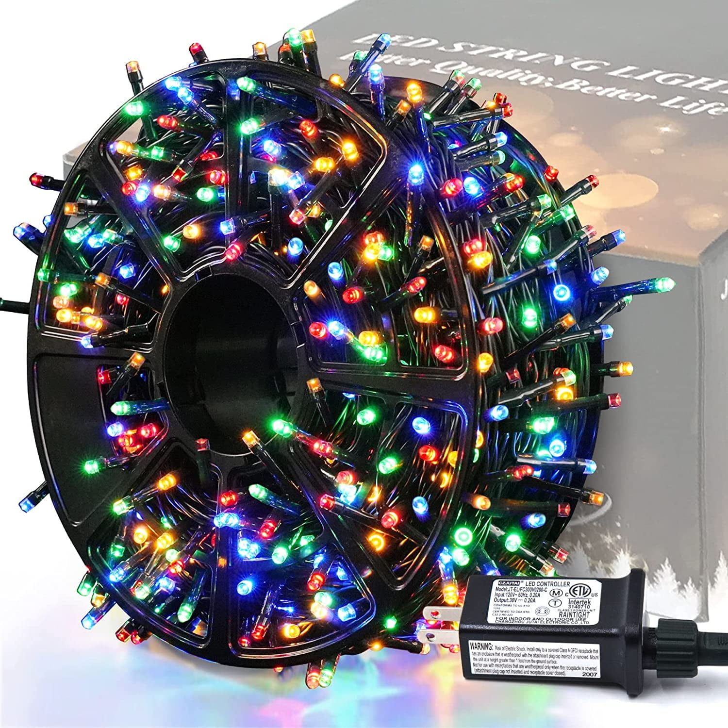 JMEXSUSS 500 LED Christmas String Lights Outdoor, 173ft 8 Modes