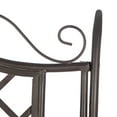 thumbnail image 7 of SAFAVIEH Abner Outdoor Patio Wrought Iron Garden Bench, Rustic Brown, 7 of 7