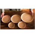 thumbnail image 7 of Round Wooden Dinner Plates Ecofriendly Delicate Dinnerware Utensils for Daily Party and Wedding, 7 of 7