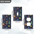 thumbnail image 7 of Yayeee Duplex Wall Plate 1-Gang 4.5"x2.7" Home Receptacle Light Switch Decorative Outlet Cover, Dark Blue Christmas, 7 of 7