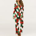 thumbnail image 4 of Hueook Pajamas for Women Set 2 Piece Women's Christmas Printed Pajama Set for Daily Home Wear with Pocket Multicolor M, 4 of 8