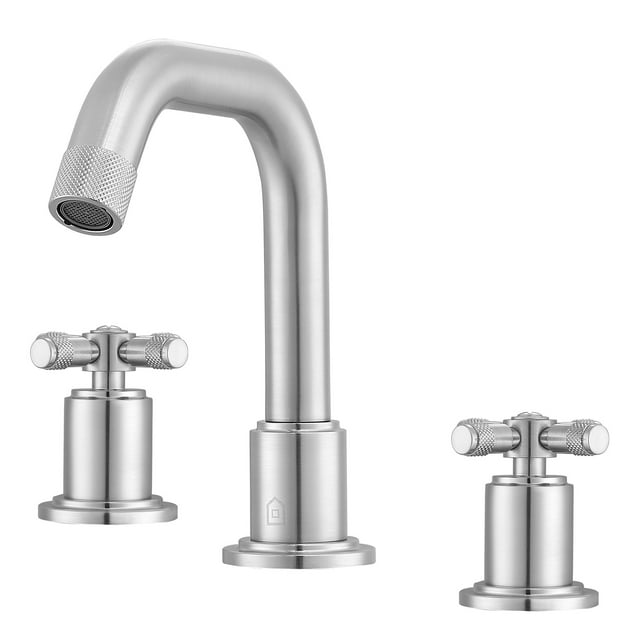 Ancona Uomo Widespread Cross Handle 3-Hole Bathroom Faucet
