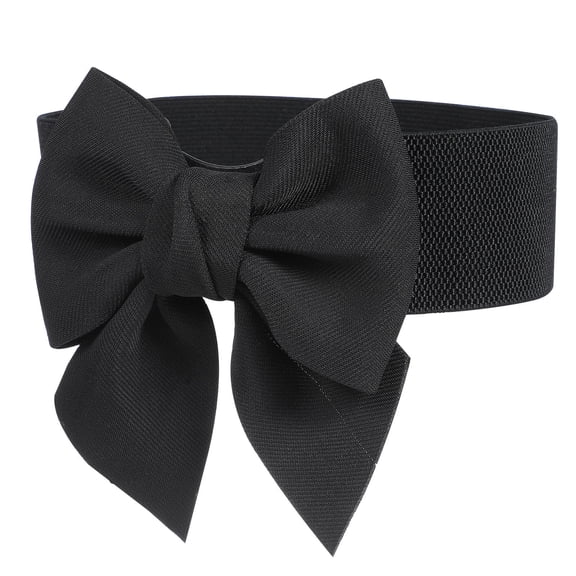 WHAMVOX 1Set Vintage Wide Belt for Women Dress Fashionable Elastic Stretch Black 24.93-34.12Inch Waist Size