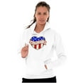 thumbnail image 3 of God Bless America Cute USA Flag Heart Hoodie Sweatshirt Women Brisco Brands X, 3 of 6