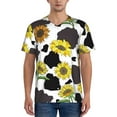 thumbnail image 5 of Easygdp Sunflowers Country Men's Muscle T-Shirt Men's Baseball Short Sleeves, for Gym Workout Athletic with Button - 3X-Large, 5 of 9