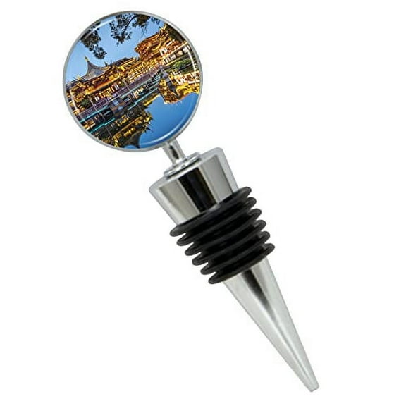 Shanghai Wine Bottle Stopper In Gift Box, Perfect For House Warming Gift