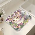 thumbnail image 7 of Ryvnso Beautiful Flower Cat Dish Drying Mat for Kitchen Countertop 18x24 Large Dish Pad Drainer Rack Dish Sink Mats, 7 of 7