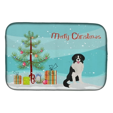 Carolines Treasures CK3887DDM Borador Christmas Tree Dish Drying Mat 14 x 21" multicolor