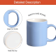 thumbnail image 3 of Taza de cerámica de 320 ml, apta para lavavajillas y microondas, taza de café, taza de té, taza de bricolaje, 3 of 5