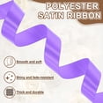 thumbnail image 2 of Satin Ribbon 1 Inch 24 Yards Solid Polyester Satin Ribbons for Gift Wrapping Wedding Party Decoration Flower Bouquet Crafts Christmas, Light Purple, 2 of 7