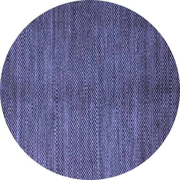 Ahgly Company Machine Washable Indoor Round Abstract Blue Modern Area Rugs, 5' Round