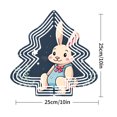 thumbnail image 7 of Metal Hanging Christmas Tree-Shaped Wind Decorations - Whimsical Garden Spinners with Cheerful Rabbit Design for Yard & Garden, 7 of 7