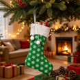 thumbnail image 6 of JeashCHAT 18inch Christmas Stockings, Glitter Sequin Snowflake Christmas Stockings with White Super Soft Plush Cuff and Bow for Xmas Tree Fireplace Family Holiday Decor Gifts, 6 of 6